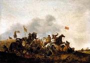 WOUWERMAN, Philips Cavalry Skirmish oil on canvas